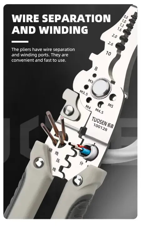 Kamal | 15-in-1 Multifunctional Wire Stripper, Crimper & Cable Cutter Pliers