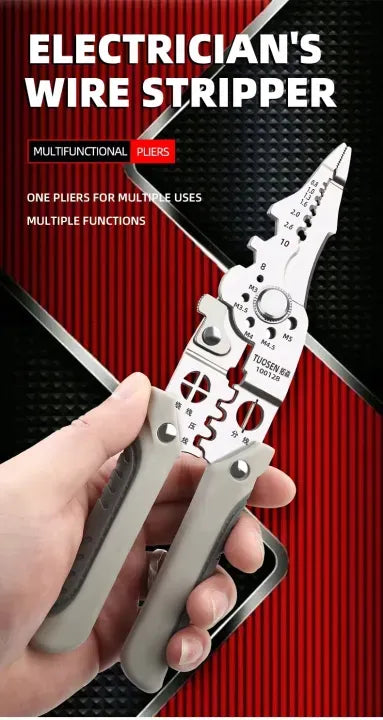 Kamal | 15-in-1 Multifunctional Wire Stripper, Crimper & Cable Cutter Pliers